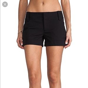Alice + Olivia Black cuffed shorts